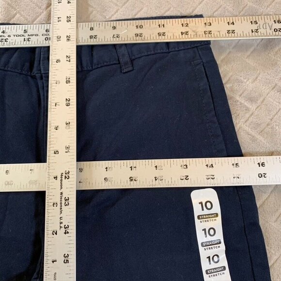 Childrens Place Unisex Kids 10 Chino Pants Navy Blue Straight Leg School Uniform - Picture 7 of 12